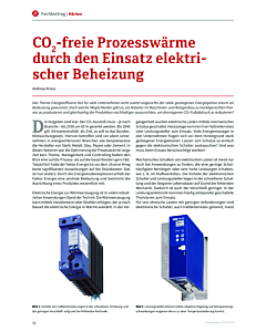 CO2-freie Prozesswärme durch den Einsatz elektrischer Beheizung