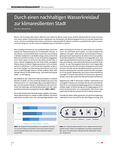 Durch einen nachhaltigen Wasserkreislauf zur klimaresilienten Stadt