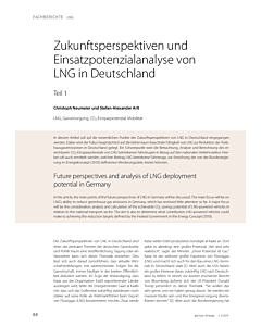 Zukunftsperspektiven und Einsatzpotenzialanalyse von LNG in Deutschland