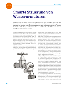 Smarte Steuerung von Wasserarmaturen