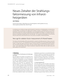 Neues Zeitalter der Strahlungsfaktormessung von Infrarot-heizgeräten