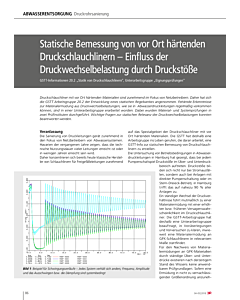 Statische Bemessung von vor Ort härtenden Druckschlauchlinern – Einfluss der Druckwechselbelastung durch Druckstöße
