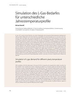 Simulation des L-Gas-Bedarfes für unterschiedliche Jahrestemperaturprofile