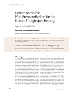 Unitäre reversible PEM-Brennstoffzellen für die flexible Energiespeicherung