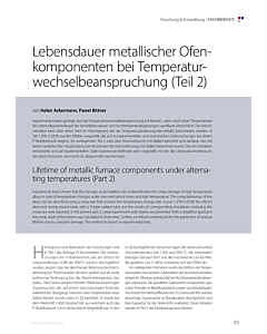 Lebensdauer metallischer Ofenkomponenten bei Temperaturwechselbeanspruchung (Teil 2)