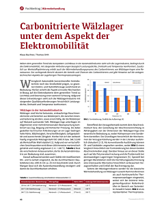 Carbonitrierte Wälzlager unter dem Aspekt der Elektromobilität