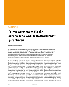 Fairen Wettbewerb für die europäische Wasserstoffwirtschaft garantieren