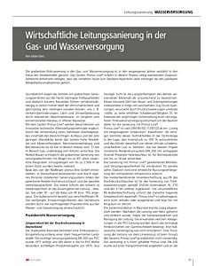 Wirtschaftliche Leitungssanierung in der Gas- und Wasserversorgung