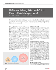 H2-Gasbeimischung: Wie „ready“ sind Kunststoffrohrleitungssysteme?