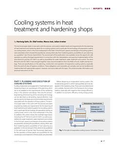 Cooling systems in heat treatment and hardening shops