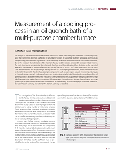 Measurement of a cooling process in an oil quench bath of a multi-purpose chamber furnace