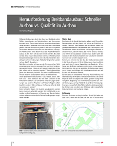 Herausforderung Breitbandausbau: Schneller Ausbau vs. Qualität im Ausbau