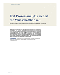 Erst Prozessanalytik sichert die Wirtschaftlichkeit