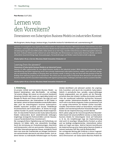 Lernen von den Vorreitern?