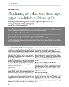 Absicherung von industriellen Steuerungen gegen fortschrittliche Cyberangriffe