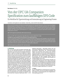 Von der OPC UA Companion Specification zum lauffähigen SPS-Code