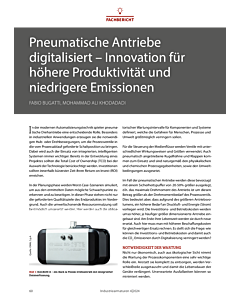 Pneumatische Antriebe digitalisiert – Innovation für höhere Produktivität und niedrigere Emissionen