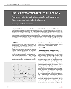 Das Schutzpotentialkriterium für den KKS