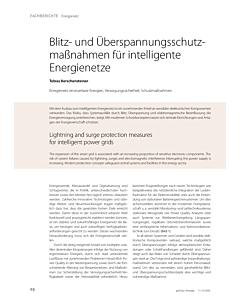 Blitz- und Überspannungsschutzmaßnahmen für intelligente Energienetze