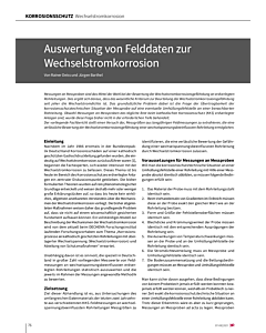 Auswertung von Felddaten zur Wechselstromkorrosion