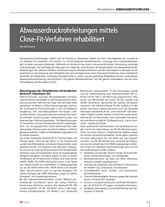 Abwasserdruckrohrleitungen mittels Close-Fit-Verfahren rehabilitiert