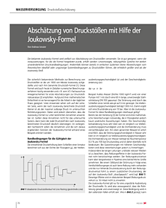 Abschätzung von Druckstößen mit Hilfe der Joukowsky-Formel