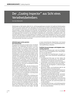 Der „Coating Inspector“ aus Sicht eines Verteilnetzbetreibers