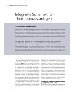 Integrierte Sicherheit für Thermoprozessanlagen