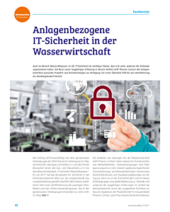 Anlagenbezogene IT-Sicherheit in der Wasserwirtschaft