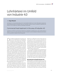 Lohnhärterei im Umfeld von Industrie 4.0