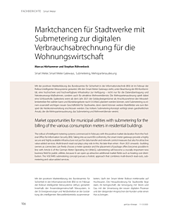 Marktchancen für Stadtwerke mit Submetering zur digitalen Verbrauchsabrechnung für die Wohnungswirtschaft