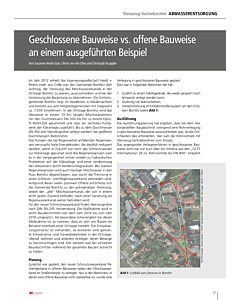 Geschlossene Bauweise vs. offene Bauweise an einem ausgeführten Beispiel