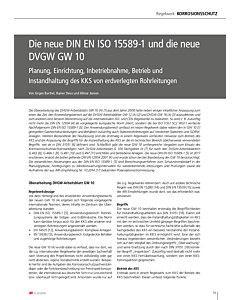 Die neue DIN EN ISO 15589-1 und die neue DVGW GW 10
