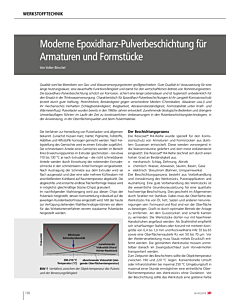 Moderne Epoxidharz-Pulverbeschichtung für Armaturen und Formstücke