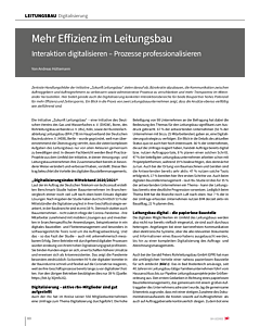 Mehr Effizienz im Leitungsbau