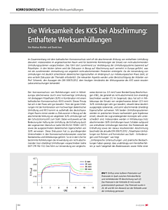Die Wirksamkeit des KKS bei Abschirmung: Enthaftete Werksumhüllungen
