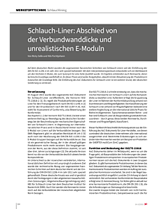 Schlauch-Liner: Abschied von der Verbundwanddicke und unrealistischen E-Moduln