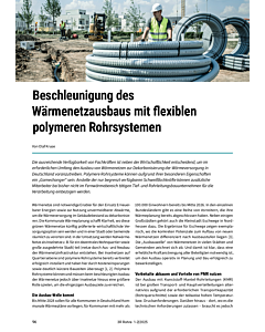Beschleunigung des Wärmenetzausbaus mit flexiblen polymeren Rohrsystemen