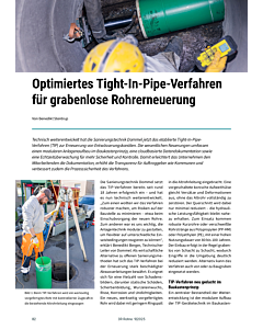 Optimiertes Tight-In-Pipe-Verfahren für grabenlose Rohrerneuerung