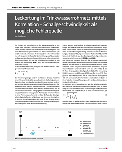 Leckortung im Trinkwasserrohrnetz mittels Korrelation – Schallgeschwindigkeit als mögliche Fehlerquelle
