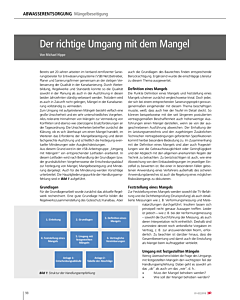 Der richtige Umgang mit dem Mangel