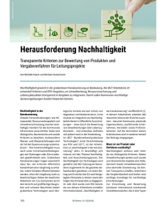 Herausforderung Nachhaltigkeit