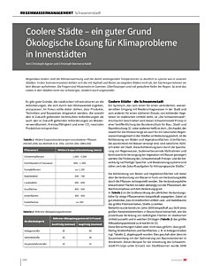 Coolere Städte – ein guter Grund Ökologische Lösung für Klimaprobleme in Innenstädten