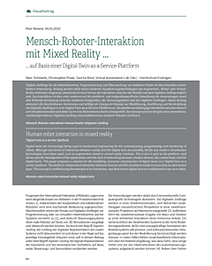 Mensch-Roboter-Interaktion mit Mixed Reality …