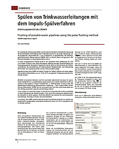 Spülen von Trinkwasserleitungen mit dem Impuls-Spülverfahren