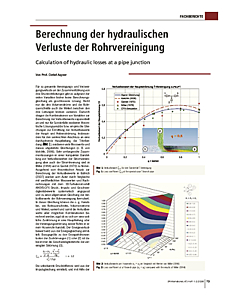 Berechnung der hydraulischen Verluste der Rohrvereinigung