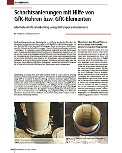 Schachtsanierungen mit Hilfe von GfK-Rohren bzw. GfK-Elementen