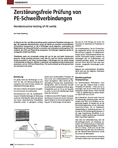 Zerstörungsfreie Prüfung von PE-Schweißverbindungen