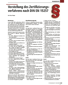 Vorstellung des Zertifizierungsverfahrens nach DIN EN 15257