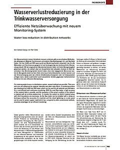 Wasserverlustreduzierung in der Trinkwasserversorgung